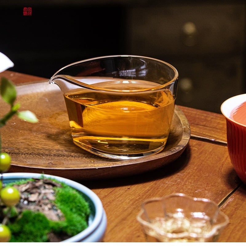 Gongdao din sticlă borosilicată, stil japonez, grosime suplimentară, rezistentă la căldură, pentru uz casnic
