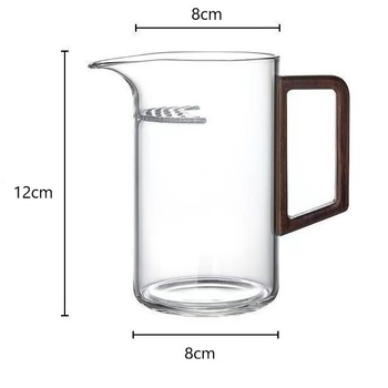 Ceșă de ceai din sticlă borosilikat rezistentă la căldură, în formă de semilună, filtru integrat pentru separarea ceaiului de apă – set de ceai pentru uz casnic