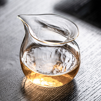 Set Gongfu de ceai din sticlă borosilicată rezistentă la căldură, cu cană de distribuție a ceaiului de capacitate mare și rezervor de ceai pentru uz casnic