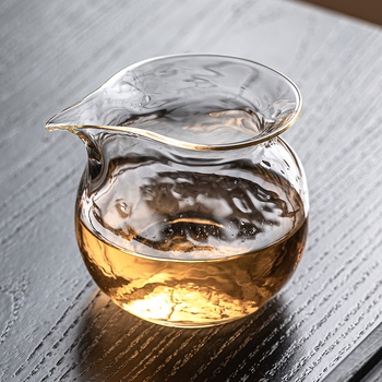 Set Gongfu de ceai din sticlă borosilicată rezistentă la căldură, cu cană de distribuție a ceaiului de capacitate mare și rezervor de ceai pentru uz casnic