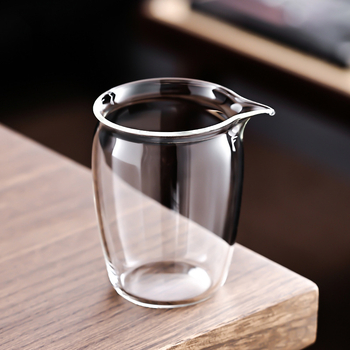 Pahar din sticlă borosiliată în stil chinezesc Gongfu, separator pentru ceai rezistent la temperaturi, mică tavă pentru ceai, transparent, accesorii pentru setul Kung Fu
