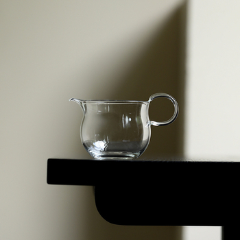 Vas de ceai transparent din borosilicat, lucrat manual, pentru ceremonia Gongfu
