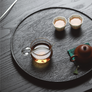 Vas de ceai transparent din borosilicat, lucrat manual, pentru ceremonia Gongfu