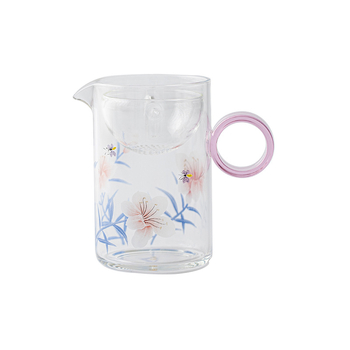 Ceașcă de ceai din sticlă transparentă, rezistentă la temperaturi înalte, cu separator de ceai — set de ceai în stil japonez, elegant