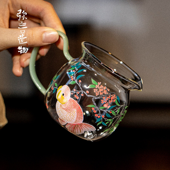 Divizor de ceai din sticlă borosilicat rezistentă la căldură, pentru uz casnic, ceașcă echitabilă, accesorii pentru ceremonia ceaiului
