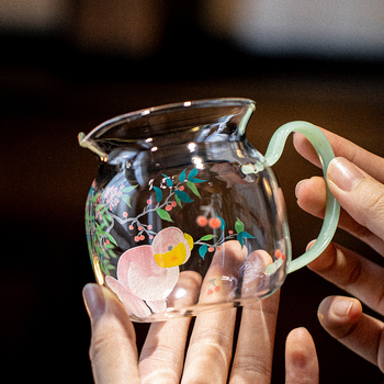 Divizor de ceai din sticlă borosilicat rezistentă la căldură, pentru uz casnic, ceașcă echitabilă, accesorii pentru ceremonia ceaiului