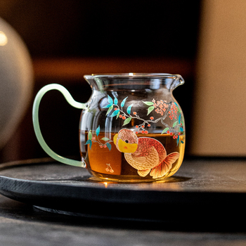Divizor de ceai din sticlă borosilicat rezistentă la căldură, pentru uz casnic, ceașcă echitabilă, accesorii pentru ceremonia ceaiului