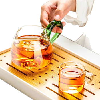 Ceasca de ceai din sticlă, cu filtru și capac, accesoriu transparent pentru set de ceai în stil japonez, filtru de infuzare rezistent la temperaturi