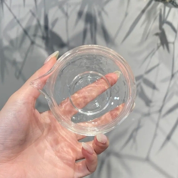 Ceai din sticlă borosilikat de înaltă rezistență la temperaturi, transparent, cu design simplu, profil redus, divizor pentru ceai