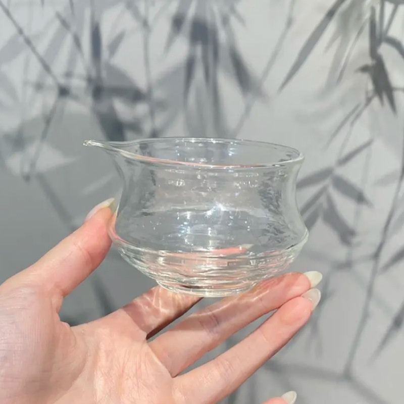 Ceai din sticlă borosilikat de înaltă rezistență la temperaturi, transparent, cu design simplu, profil redus, divizor pentru ceai