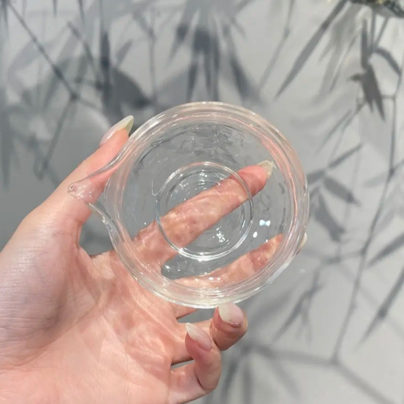 Ceai din sticlă borosilikat de înaltă rezistență la temperaturi, transparent, cu design simplu, profil redus, divizor pentru ceai
