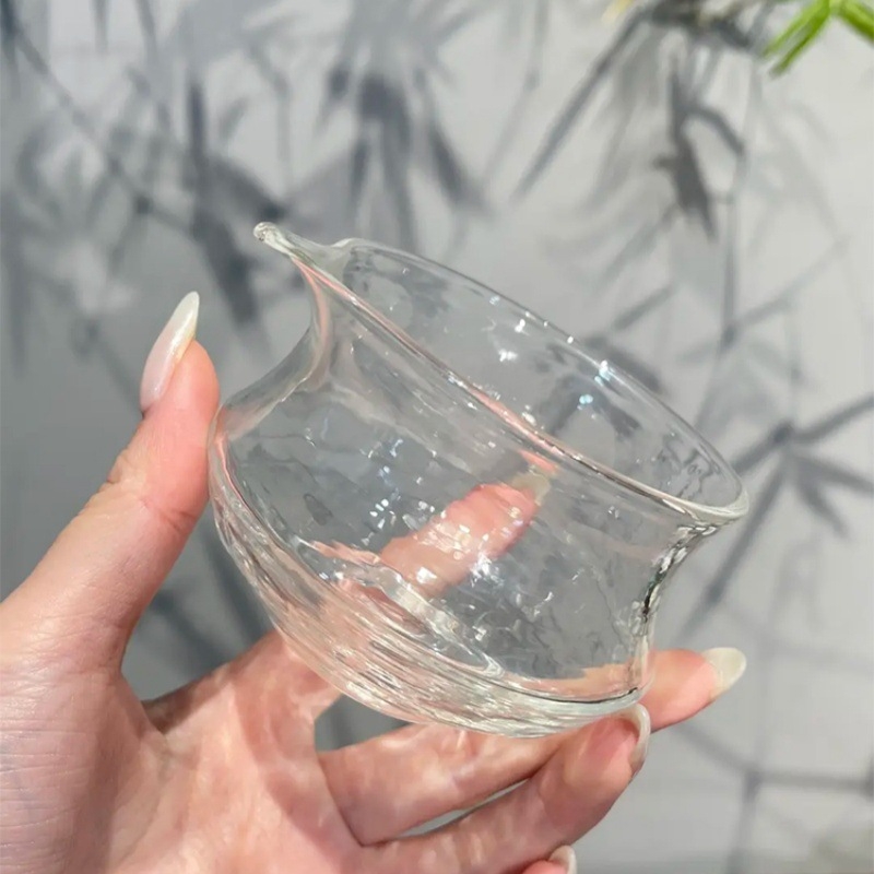 Ceai din sticlă borosilikat de înaltă rezistență la temperaturi, transparent, cu design simplu, profil redus, divizor pentru ceai