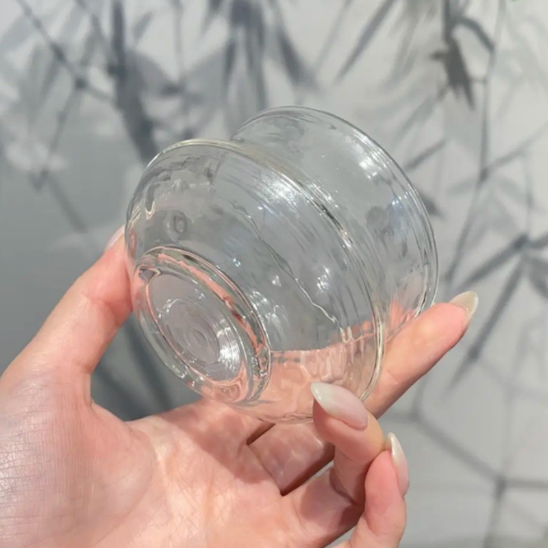 Ceai din sticlă borosilikat de înaltă rezistență la temperaturi, transparent, cu design simplu, profil redus, divizor pentru ceai