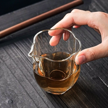 Separator de ceai din sticlă cu filtru rezistent la temperatură, set Kung Fu de ceai, ceainic îngroșat și divizor pentru cănile în stil japonez