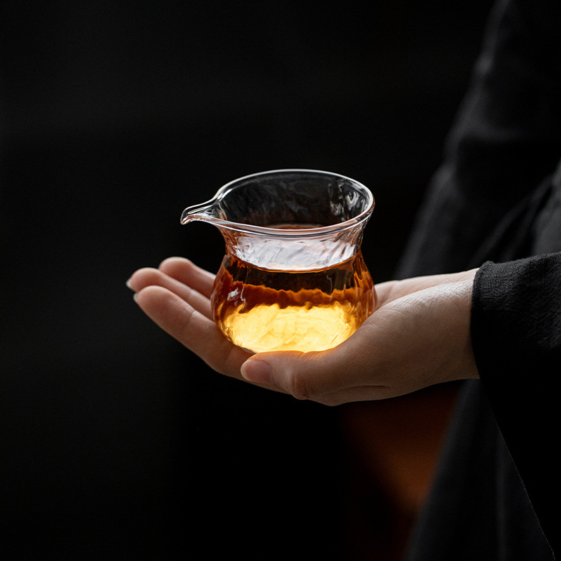Set de ceai din sticlă borosiliatice de înaltă calitate – cupă de distribuție a ceaiului, stil chinezesc, design simplu