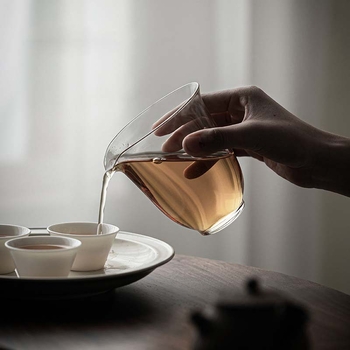 Gongdao ceașcă de ceai din sticlă borosilicat, design Zen chinezesc, rezistentă la temperaturi înalte, servire ceai pentru uz casnic, set minimalist de ceai