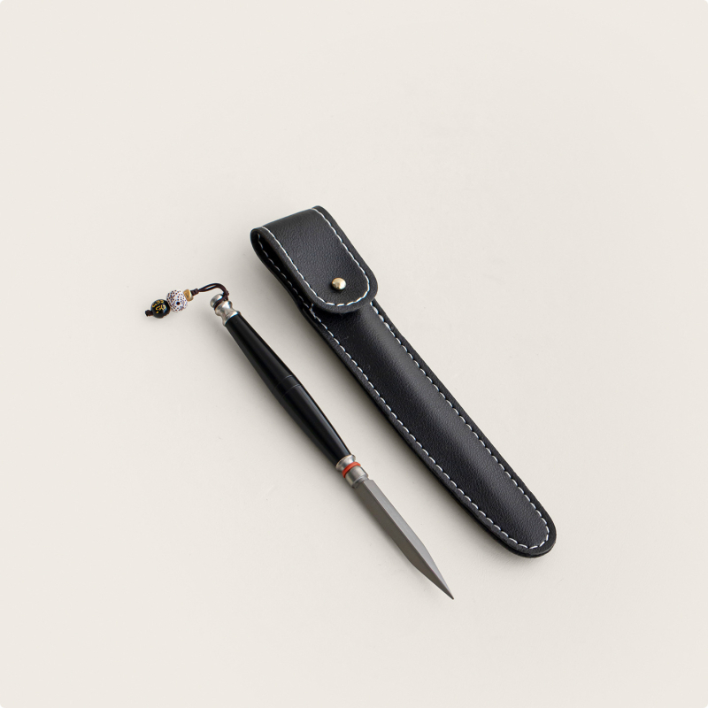 Vârf de ceai din titan pur, în stil chinezesc, deschizător multifuncțional pentru ceai Pu'er – plăci și blocuri, cuțit de ceai elegant și accesorii pentru ceremonia ceaiului