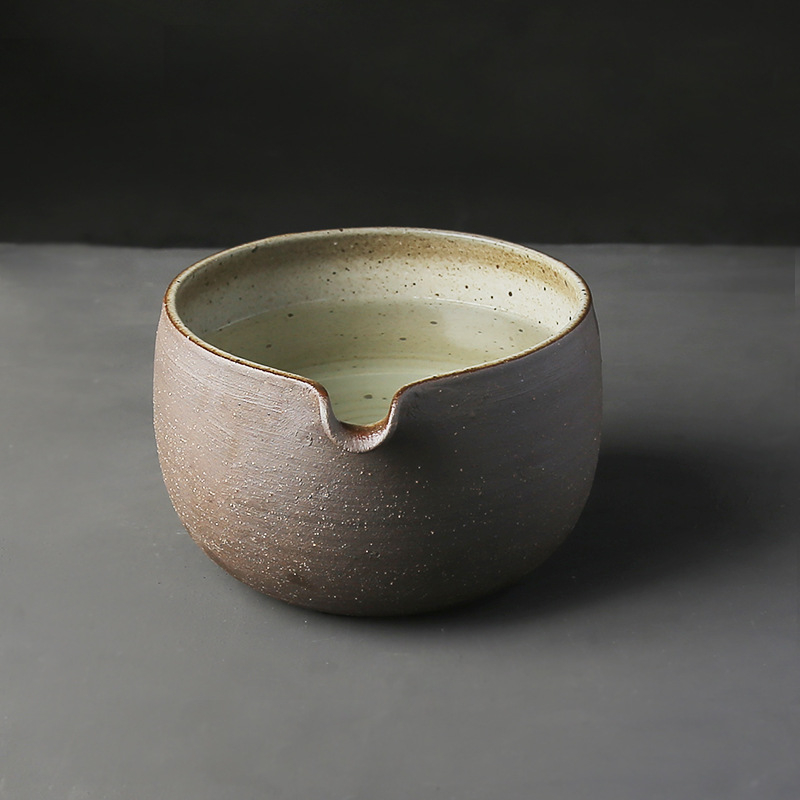 Suiqiantang stil japonez, lingură din bambus pentru matcha și bol de ceai, ceramică din piatră lucrată manual