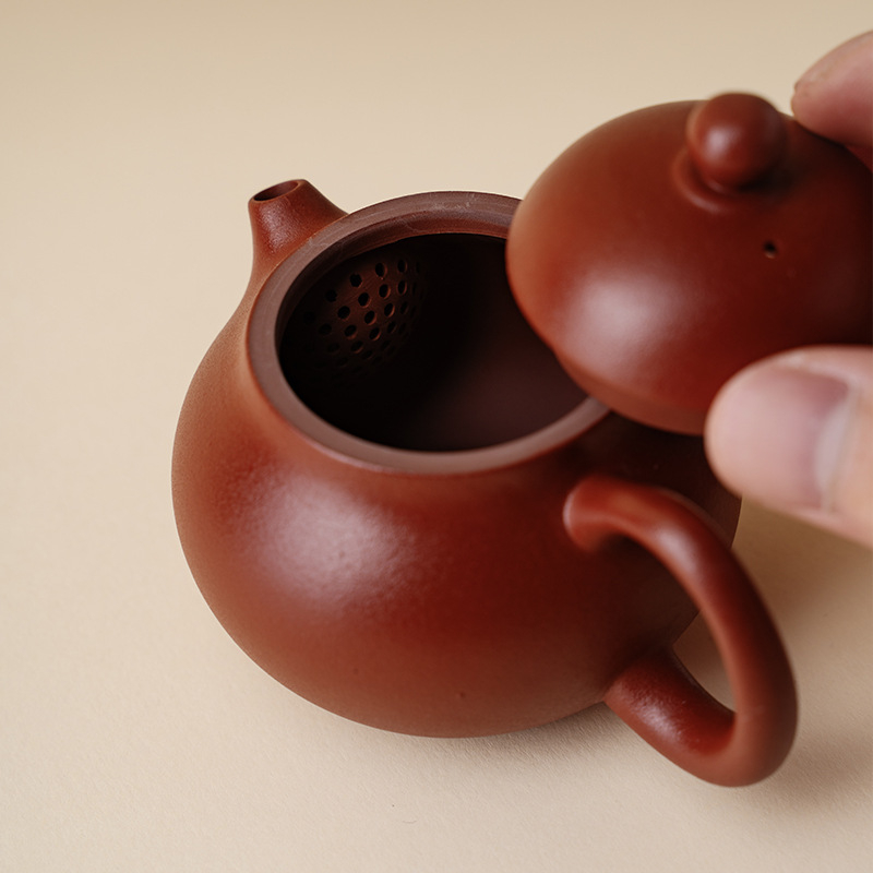 Yishu Tea Talk Ceainic din lut mov cu filtru cu bilă, semi-manual, set Kung Fu pentru ceai