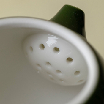 Ceainic ceramic pentru ceai verde cu frunze de bambus, pentru o singură persoană, set de ceai Kung Fu, design modern minimalist