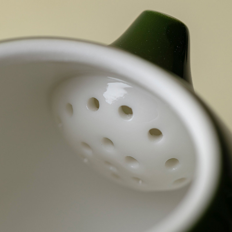 Ceainic ceramic pentru ceai verde cu frunze de bambus, pentru o singură persoană, set de ceai Kung Fu, design modern minimalist