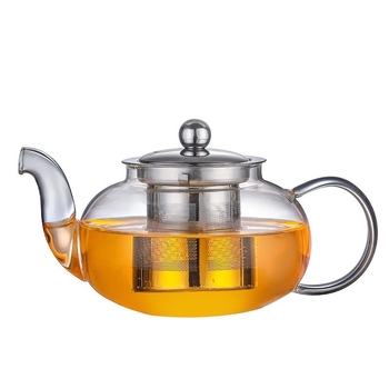 Ceainic din sticlă rezistentă la căldură, cu filtru din oțel inoxidabil, pentru ceremonia Gongfu.