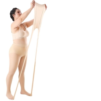 Plus size ženske pantyhose za proljeće-jesen, tanke, otporne na kidanje, prirodna boja kože, bez klizanja u području prepona