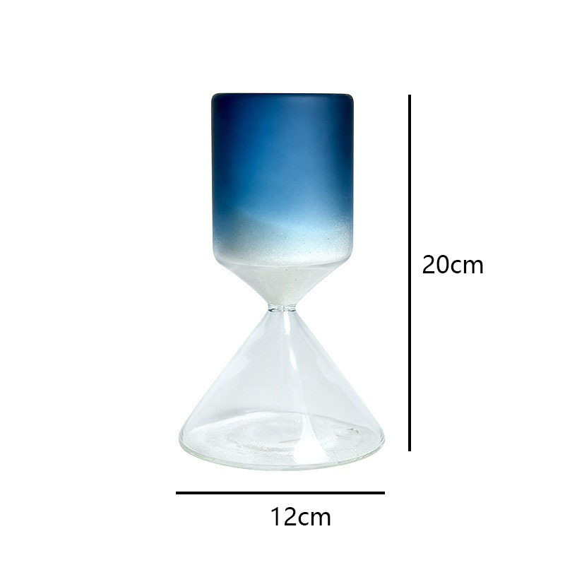 Clepsidră din sticlă triunghiulară colorată cu gradient, ornament decorativ pentru casă, cronometru cu nisip curgător, cadou de absolvire