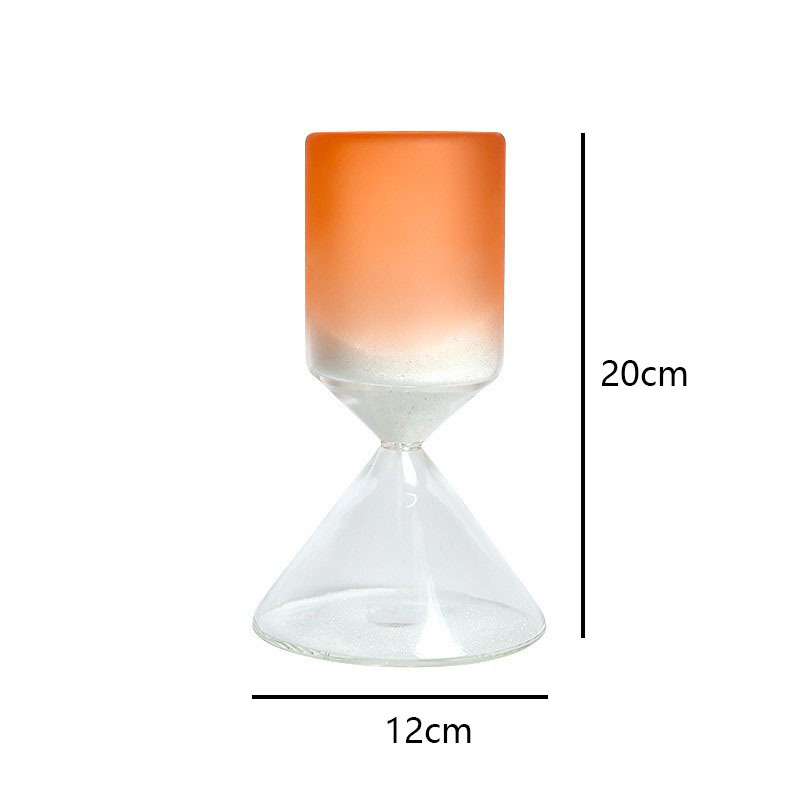 Clepsidră din sticlă triunghiulară colorată cu gradient, ornament decorativ pentru casă, cronometru cu nisip curgător, cadou de absolvire