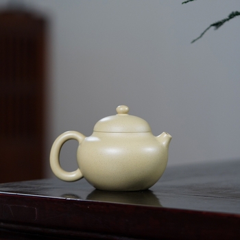Ceainic Yixing din lut mov, lucrat manual de un maestru renumit, set de ceai cadou
