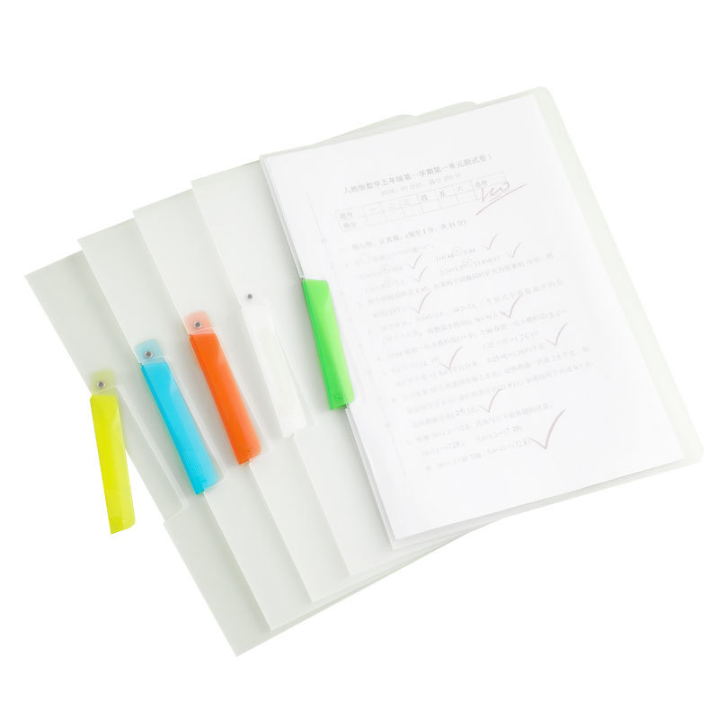 No Worries Organizator A4 pentru foi de test cu clemă pe tijă, capacitate mare, dosar rotativ