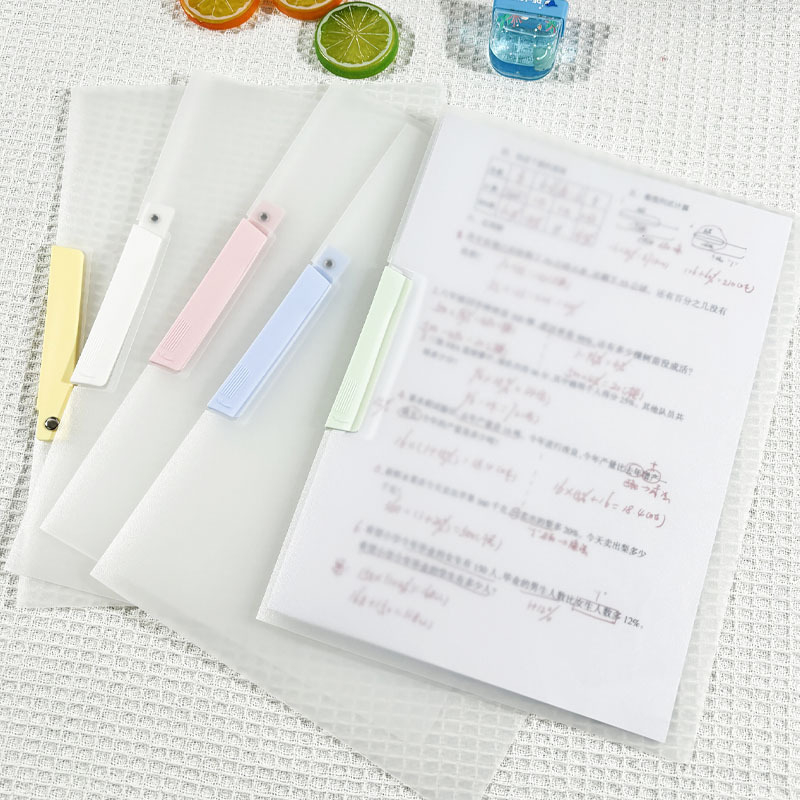 No Worries Organizator A4 pentru foi de test cu clemă pe tijă, capacitate mare, dosar rotativ