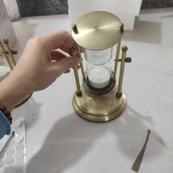 Cronometru cu nisip metalic, creativ, 15 minute, decor birou și spațiu de studiu, ornament pentru casă, cadou pentru prieteni