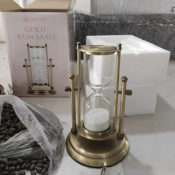 Cronometru cu nisip metalic, creativ, 15 minute, decor birou și spațiu de studiu, ornament pentru casă, cadou pentru prieteni