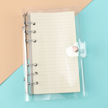 Dosar cu 6 găuri A5, capac PVC transparent, luciu sclipitor