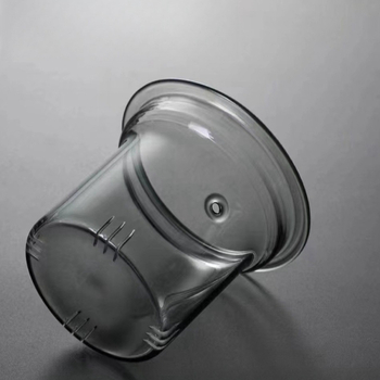 Ceainic din sticlă borosilicată, mâner din lemn, design floral, set de ceai pentru birou, rezistent la căldură, stil modern minimalist
