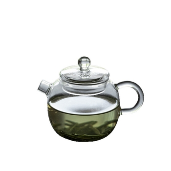 Ceainic mic din sticlă cu filtru, rezistent la căldură, borosilicat, pentru casă și birou, verde