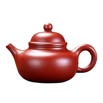 Ceainic Yixing din lut purpuriu, stil Dahongpao Guangsu, pictat manual, cutie cadou