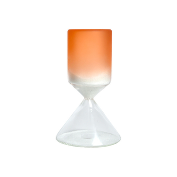 Diske ornament clepsidră triunghiulară, stil minimalist modern, albastru și portocaliu, sticlă sodă-lime