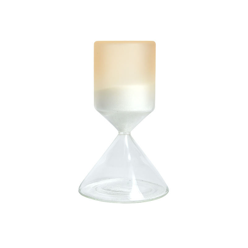 Diske ornament clepsidră triunghiulară, stil minimalist modern, albastru și portocaliu, sticlă sodă-lime