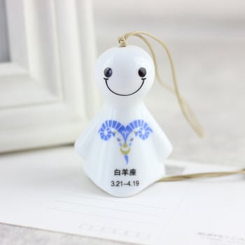Dvanaest znakova zodijaka – japanskog stila, mali zvončić za vjetar, keramički nakit