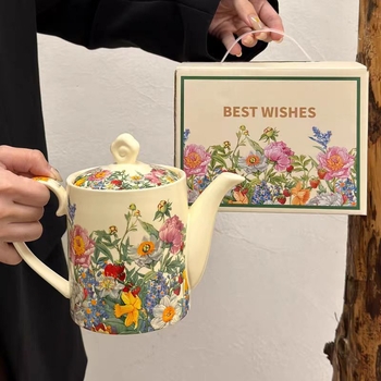 Ceainic ceramic de înaltă calitate, capacitate mare 900 ml, set de ceai 2025, cadou pentru casa nouă