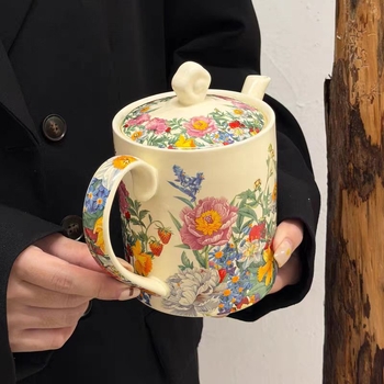 Ceainic ceramic de înaltă calitate, capacitate mare 900 ml, set de ceai 2025, cadou pentru casa nouă