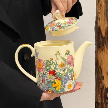 Ceainic ceramic de înaltă calitate, capacitate mare 900 ml, set de ceai 2025, cadou pentru casa nouă