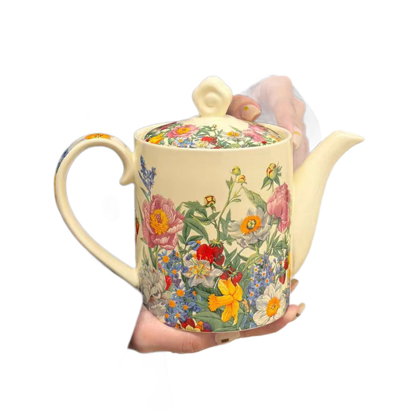 Ceainic ceramic de înaltă calitate, capacitate mare 900 ml, set de ceai 2025, cadou pentru casa nouă