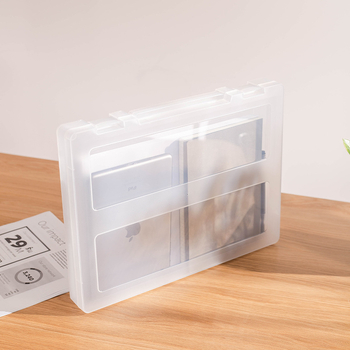 Cutie portabilă din plastic pentru fișiere A4, pentru documente și foi de examen, Material PP, Model 1149, Logo imprimat, Personalizare disponibilă