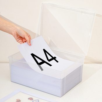 Cutie transparentă pentru depozitare A4, birou – organizator de hârtie și documente