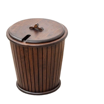 Găleată mare din bambus pentru ceai, pătrat, cu filtru pentru resturi de ceai, stil chinezesc, utilizare casnică, inspirație japoneză.