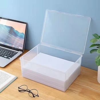 Cutie transparentă pentru dosare A4 cu sertar pentru documente