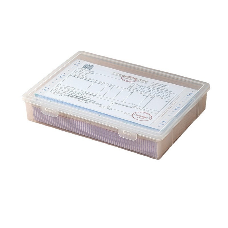 Cutie de depozitare pentru documente, organizator transparent pentru birou și casă, A4/A5